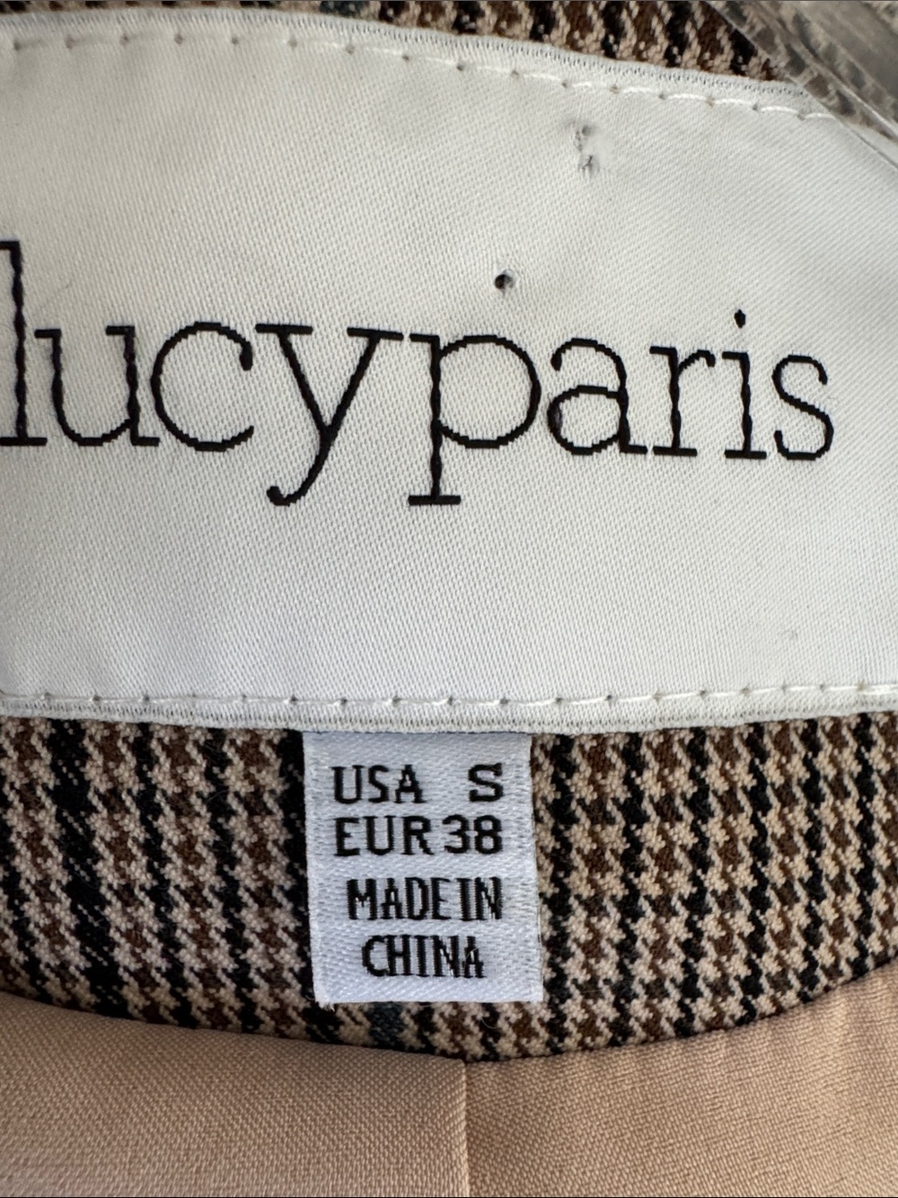Lucy Paris Women’s Sherlock Plaid Blazer Plaid Size S - Picture 8 of 9
